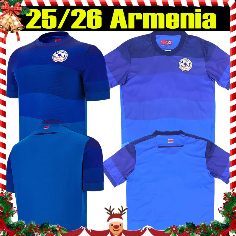 2025-26 Armenia Soccer Jerseys National team Fans version BICHAKHYAN #23 SEVIKYAN#7 SEROBYAN#9 2024 2025 Home Away Men size Football shirts