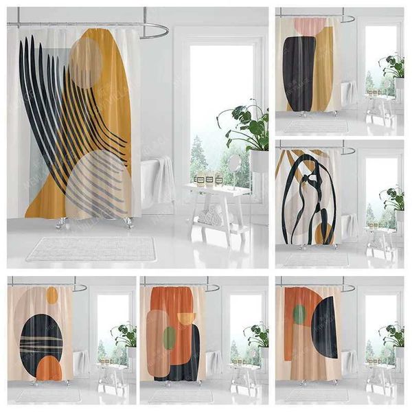 Waterproof fabric shower curtains Bathroom curtain accessories Bath curtain shower 180x200cm 240*200 modern boho Nordic decor M240824