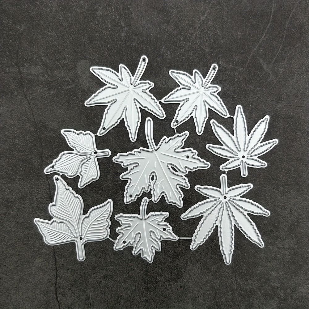 TEMU 1pc Autumn Maple Leaf Metal Embossing Die - Durable Metal Craft Tool For Diy Handmade Cards, Albums & Scrapbooking - Thanksgiving-themed Fall