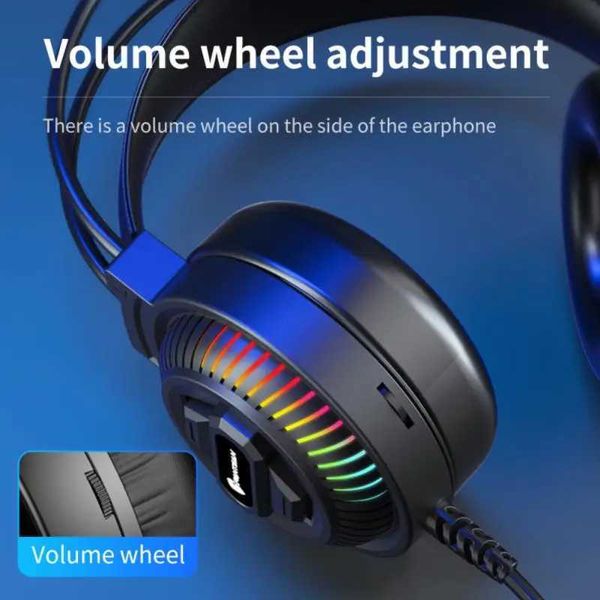Stereo Gaming Headset Wired Headphones Cat Ears LED Light With Microphone For PC Computer tablet Headphone Gamer HeadsetM240729