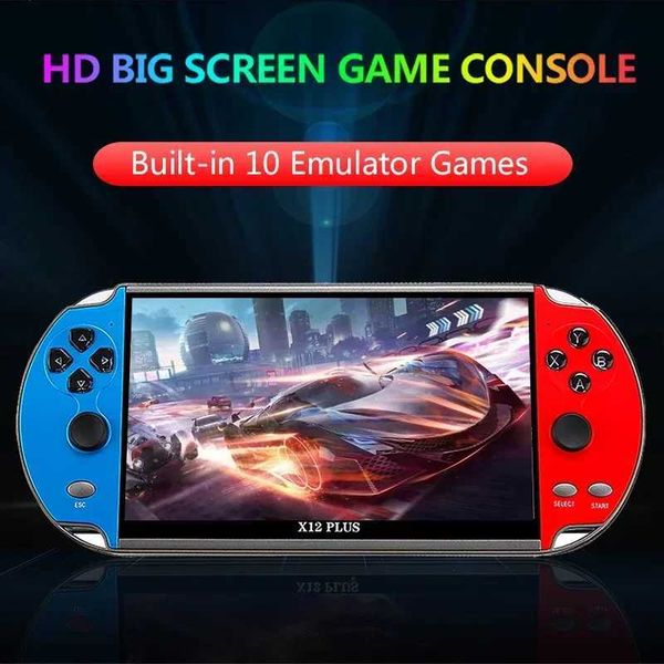 Portable Game Players X7X12 Plus handheld game console with 435171 inch highdefinition screen portable audio and video player classic games