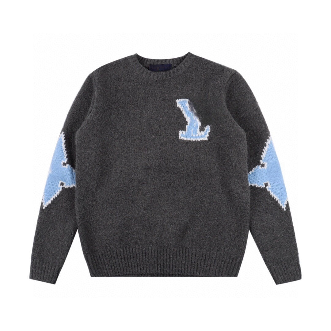 Knitted sweater Men sweater Top designer Luxury Casual Loose pull Alphabet Embroidery Four-leaf clover pattern Mens and Women Sweaters O Neck Long S