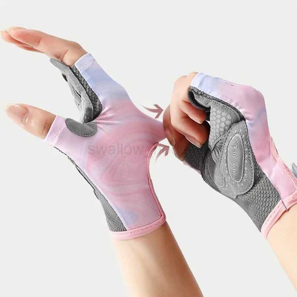 Womens Sports Gloves Fitness Outdoor Sports Anti Slip and Shock-absorbing Half Finger Gloves Durable and BreathableXJ240730