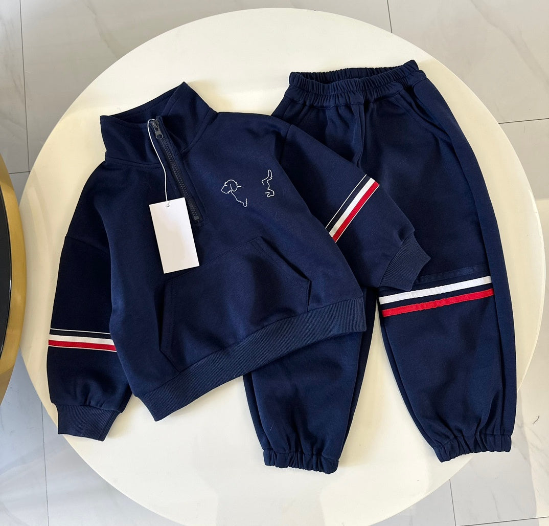 2026 kid sweater pant baby two piece set sweaters sets kids designer clothes tracksuit boy sportswear child clothe fashion Christmas birthdays schoo