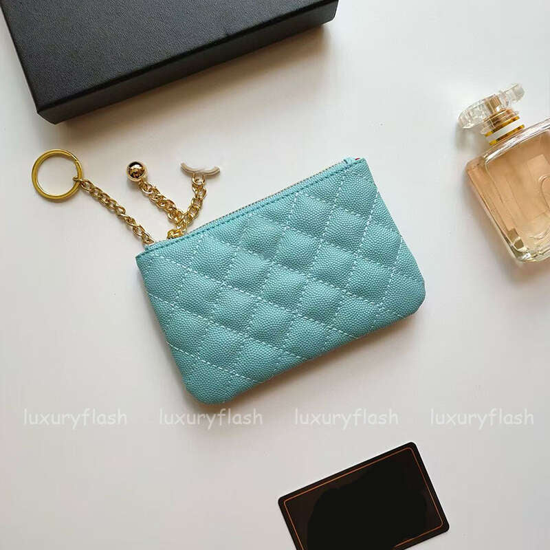 Classics Mini Coin Purses Wallets with Pendant for Women Designer Short Wallet Fashion Cards Holders Pocket Bags Genuine Leather