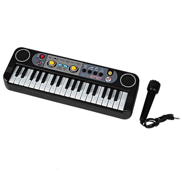 Piano Keyboards Kids Musical Instrument piano Mini 37 Keys Electone Keyboard With Microphone Gifts Learning Educational Toys For Childrens 2