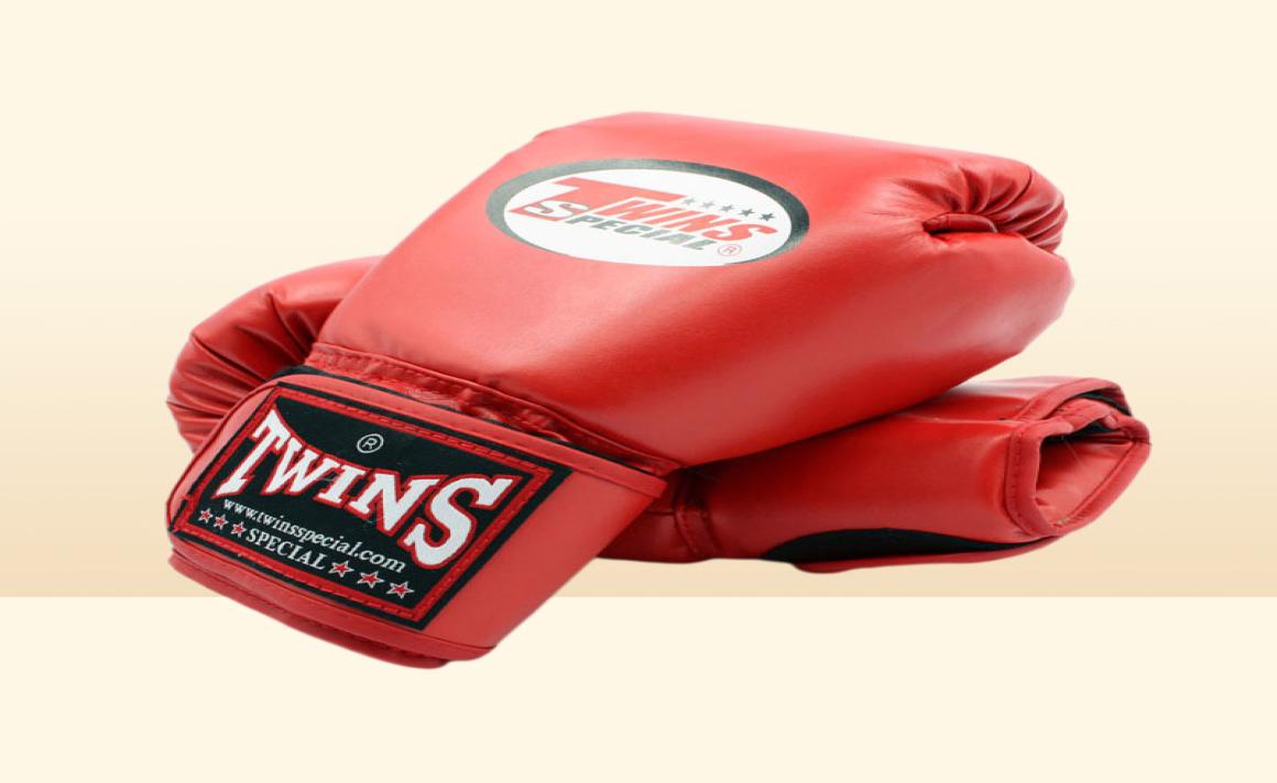 8 10 12 14 Oz Twins Gloves Kick Boxing Gloves Leather Pu Sanda Sandbag Training Black Boxing Gloves Men Women Guantes Muay Thai2728957314