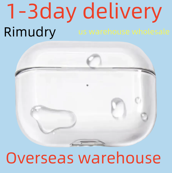 USA Stock For Airpods Pro 2 AirPods 4 3 Earphones Airpod Bluetooth Headphone Accessories Solid Silicone Cute Protective Case Apple Wireless