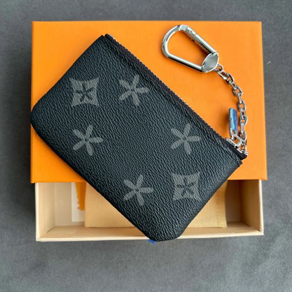 Designers s KEY POUCH POCHETTE CLES Women Mens Key Ring Credit Card Holder Coin Purses Mini Wallet Bag