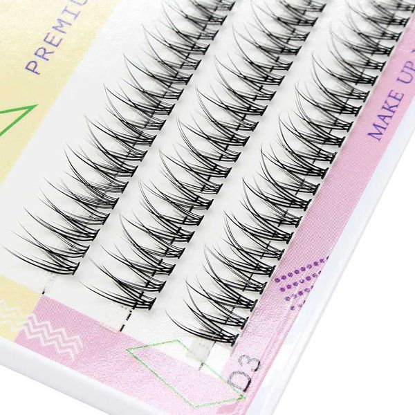 Muyd Premium Dovetail Fly Os Eyelashes Extension V Formato Natural Cluster de seda macia Falsa Mank Faux Lashes Makeup Beauty Y240813