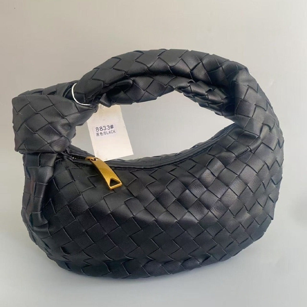 Brand Designer Women Woven Hobo Candy Real Knotted Satchel Cloud Bag Dumplings Knitting Handbag Evening Bags Tote 01