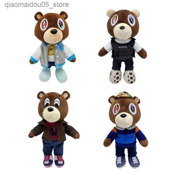 Plush Dolls New Kanye Teddy Bear Plush Toy Stuffed Soft Toy Graduation Bear Doll Graduation Teddy Bear Stuffed Animal Bear Doll Q240227