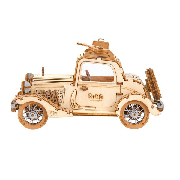Robotime Rolife Vintage Car Model 3D Wooden Puzzle Toys for Chilidren Kids Adult TG504C250110