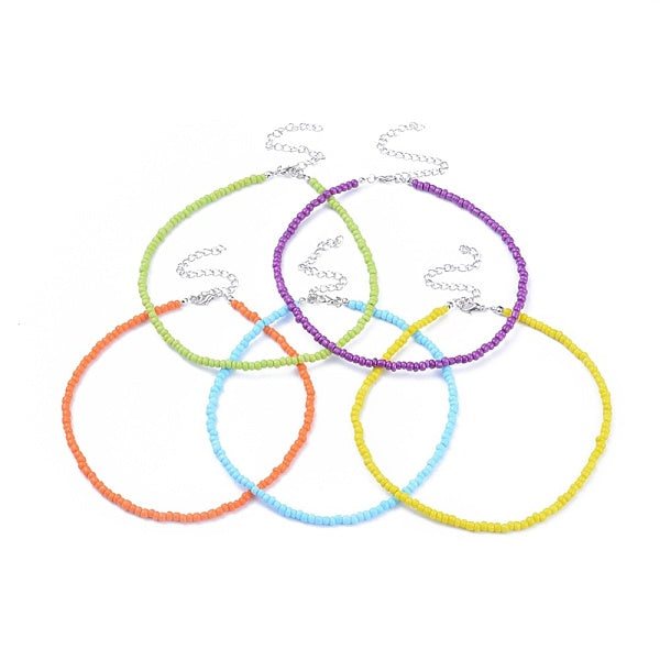 Collares de abalorios de vidrio mostacillas