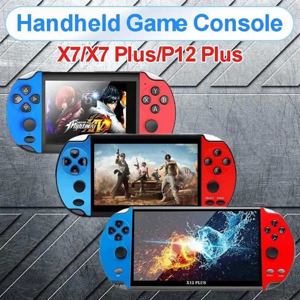 Console de jogos portátil x7x7 plusx12 mais 4.35.17 polegadas HD SN Retro Console Portátil Au Player 2500 Classic Games Z241226
