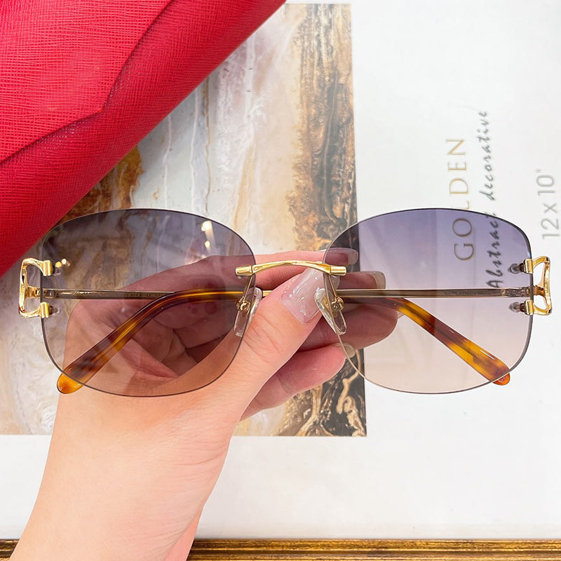 Desinger Wire C Sunglasses Men And Women Carter Luxury Stylish Rimless Sun Glasses Cool Decoration Oversized Shades Eyewear71J9