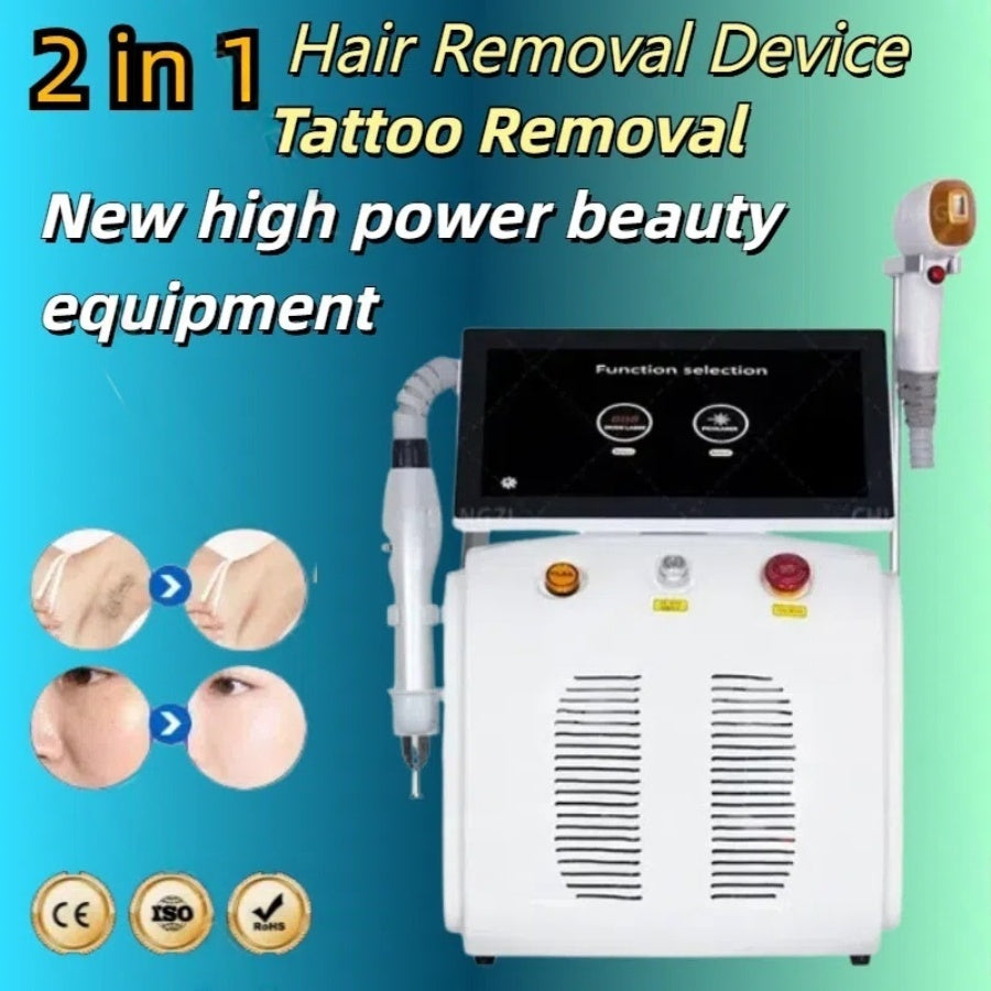 808 Diode Laser Hair Removal Device And Picosecond 2in1 Ice TitaniumMachine Tattoo Removal Machine 3 wavelength Suitable for home and beauty salon