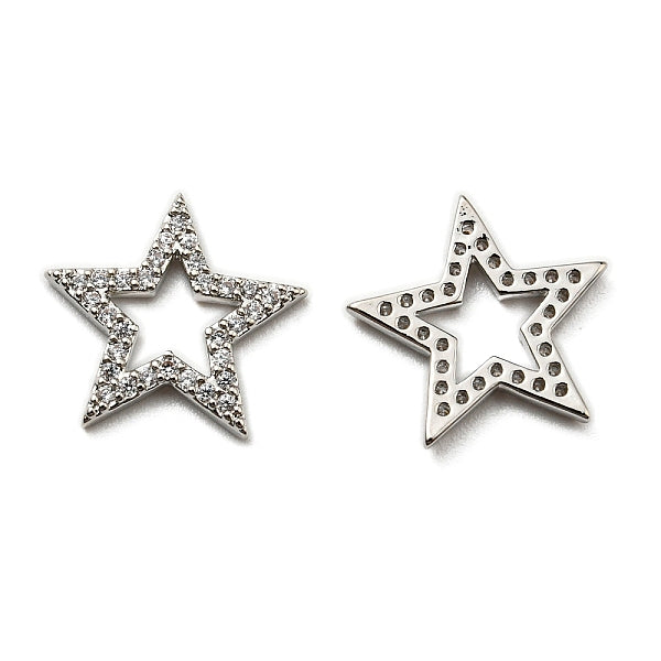 Estante de latón chapado charms zirconia cúbico