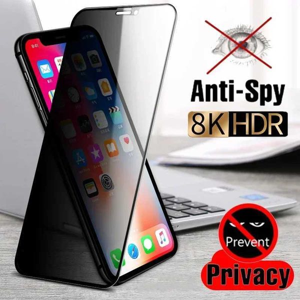 Full Cover Privacy Screen Protector For iPhone 11 12 13 14 15 Pro Max 8 Plus Best 8K Anti-spy Glass For iPhone 16 PRO XR XS MAX O250116