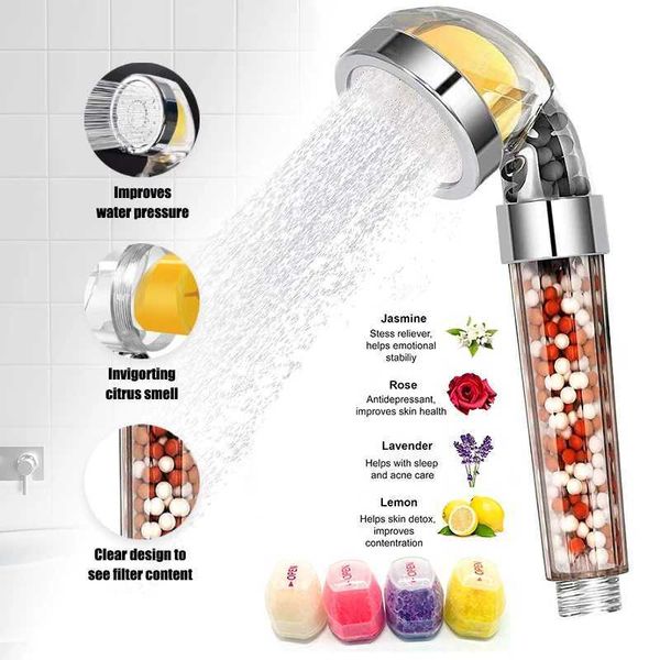 Shower Head With Vitamin CHigh Pressure Shower Head Water SavingSPA Shower HeadWater Massage Shower Bathroom AccessoriesXJ240906