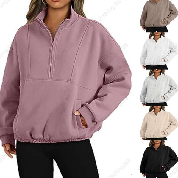 L Yoga Hoodie Jacket Designer Sweater Womens Define Workout Sport Coat Fiess Activewear Top Solid Zipper Sweatshirt Sportsas