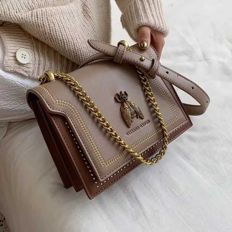 Sam Luxury Brand Wen Handbag 2024 New Bee Fem Shoder Bag Simple High Quality Leather Designer Crossbody Bags Z250206