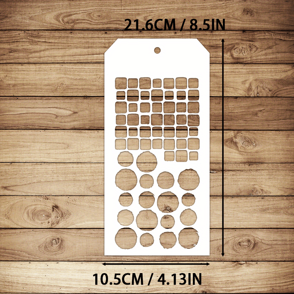TEMU 1pc Reusable Plastic Hollow Pattern Stencils - For Diy Scrapbooking, Spray Painting, Card Making & - Durable Craft Stencils For Precise Art
