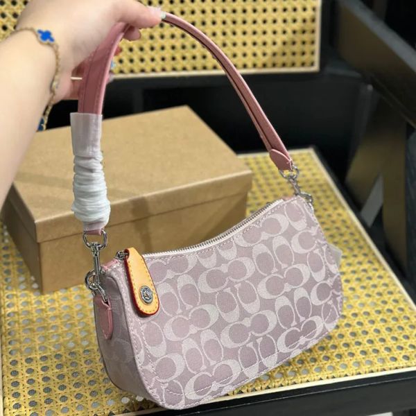 Designer Bag Swinger Women Axillary Handbag Purse Genuine Leather 2 Straps Old Flower Top Quality Flap Distress