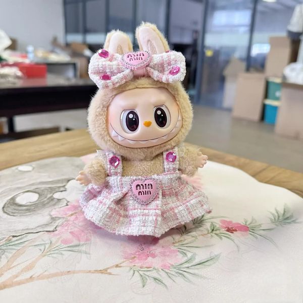 17cm Mini Plush Dolls Roupas de roupas Acessórios para a Coréia KPOP EXO Labubu Idol Suje Clothing Presente 241219
