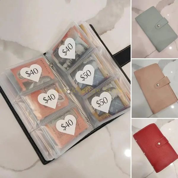 wholesale 96 Envelope Saving Challenge Budget Money Planner Account Book Clear Expense Trackers Notebook Journal 240717