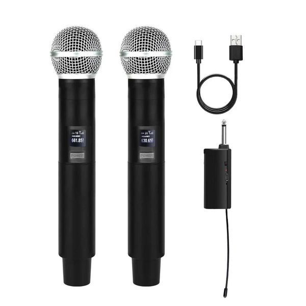Heikuding 1 Pair Handheld Dynamic Wireless Microphone for Karaoke Sing Party Meeting SpeechM240815