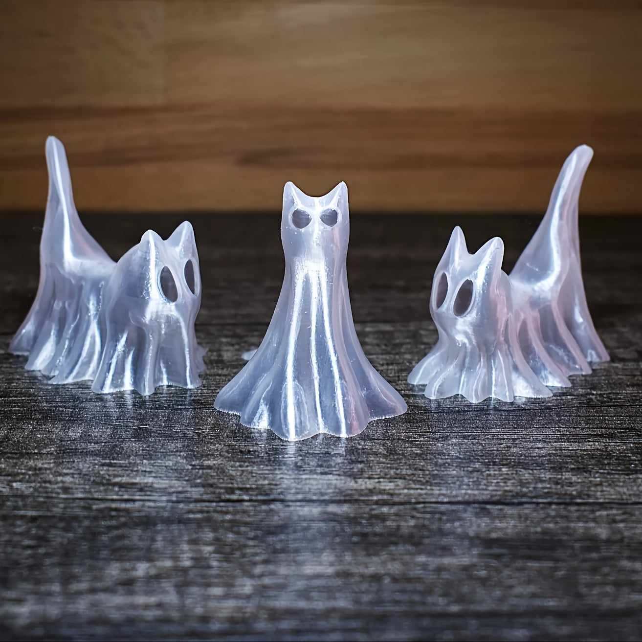 TEMU 3pcs -the-dark Cat Figurines- Cat Statue, Unique Office& Home Decor Accents, Desktop Decorations. Diverse Festival Themes, Ideal Party Favors&