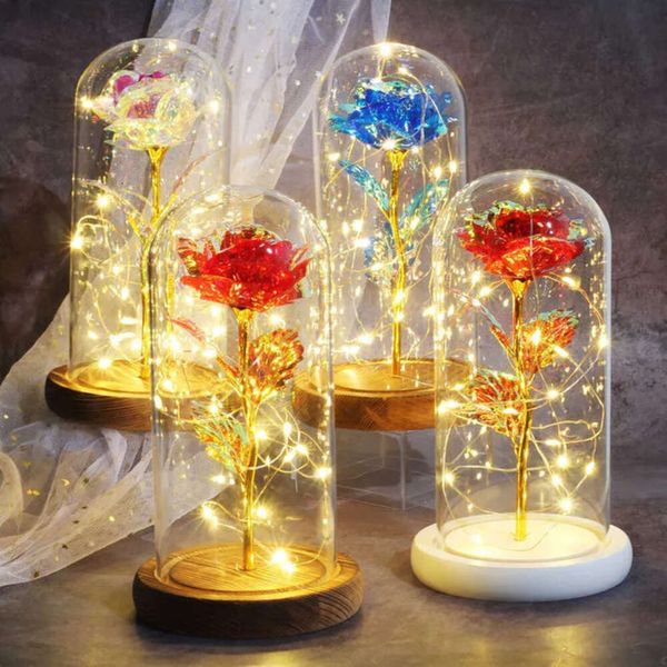 LED Beauty Gift Light Eternal Valentine And Beast Rose In Glass Dome Birthday Gift For Valentine&#039;s Day 0110 &#039;s