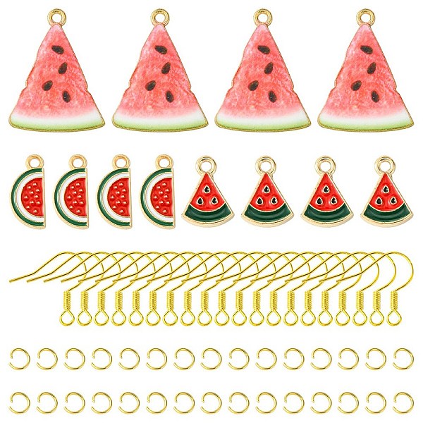 Boucles d'oreilles pendantes pastèque bricolage