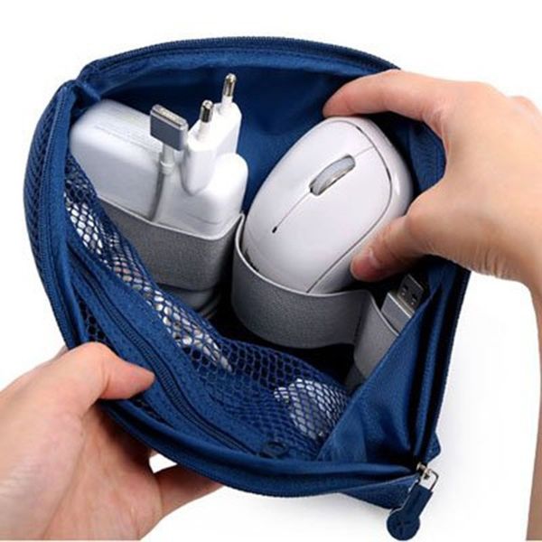 Travel Accessory Cable Bag Portable Digital USB Electronic Organizer Gadget Case Travel Cellphone Charge Mobile Charger Holder