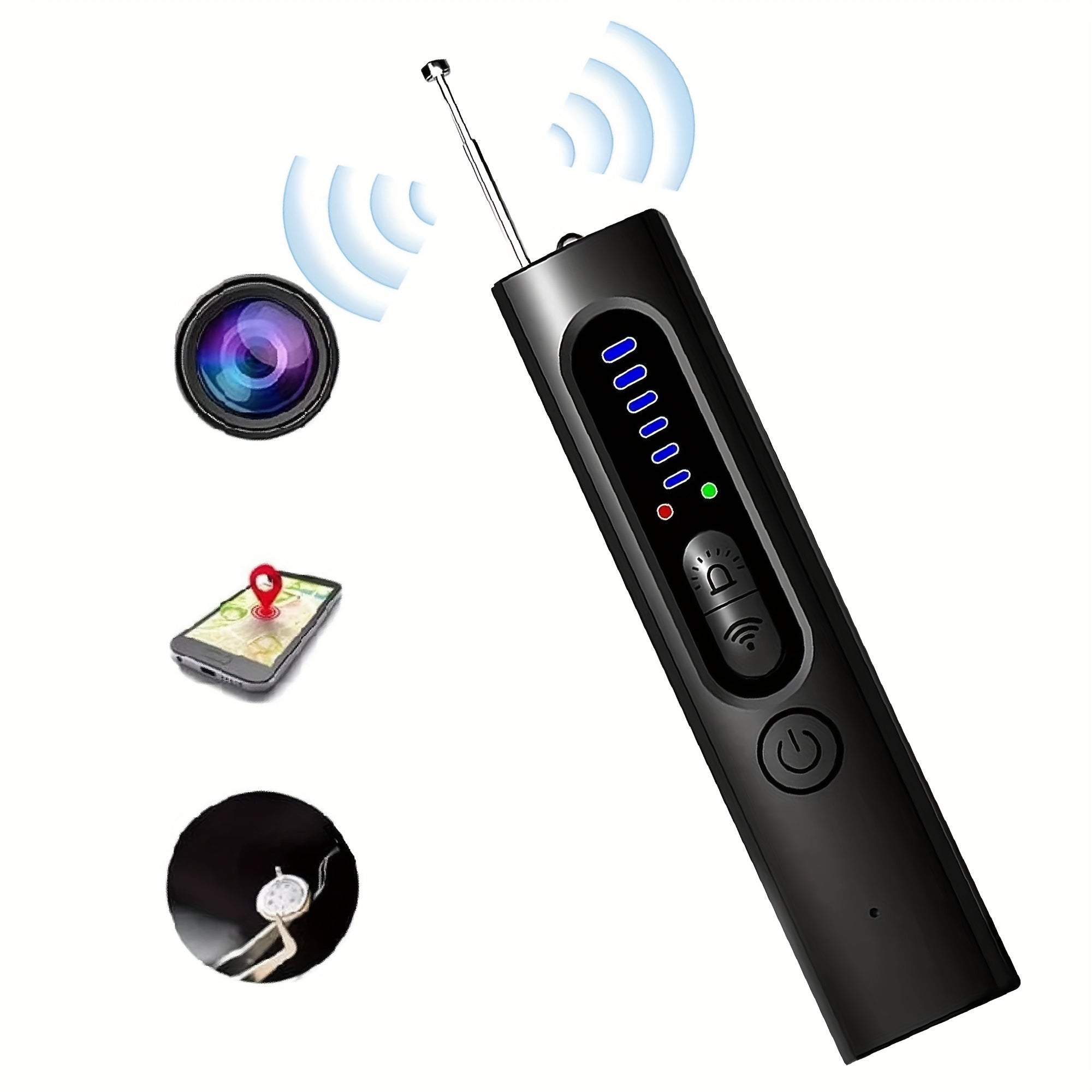 TEMU 4 Professional Modes Hidden Camera Detectors, 6 Levels Sensitivity Anti-spy Camera Bug Detector Car Gps Detector Rf Wireless Signal Scanner