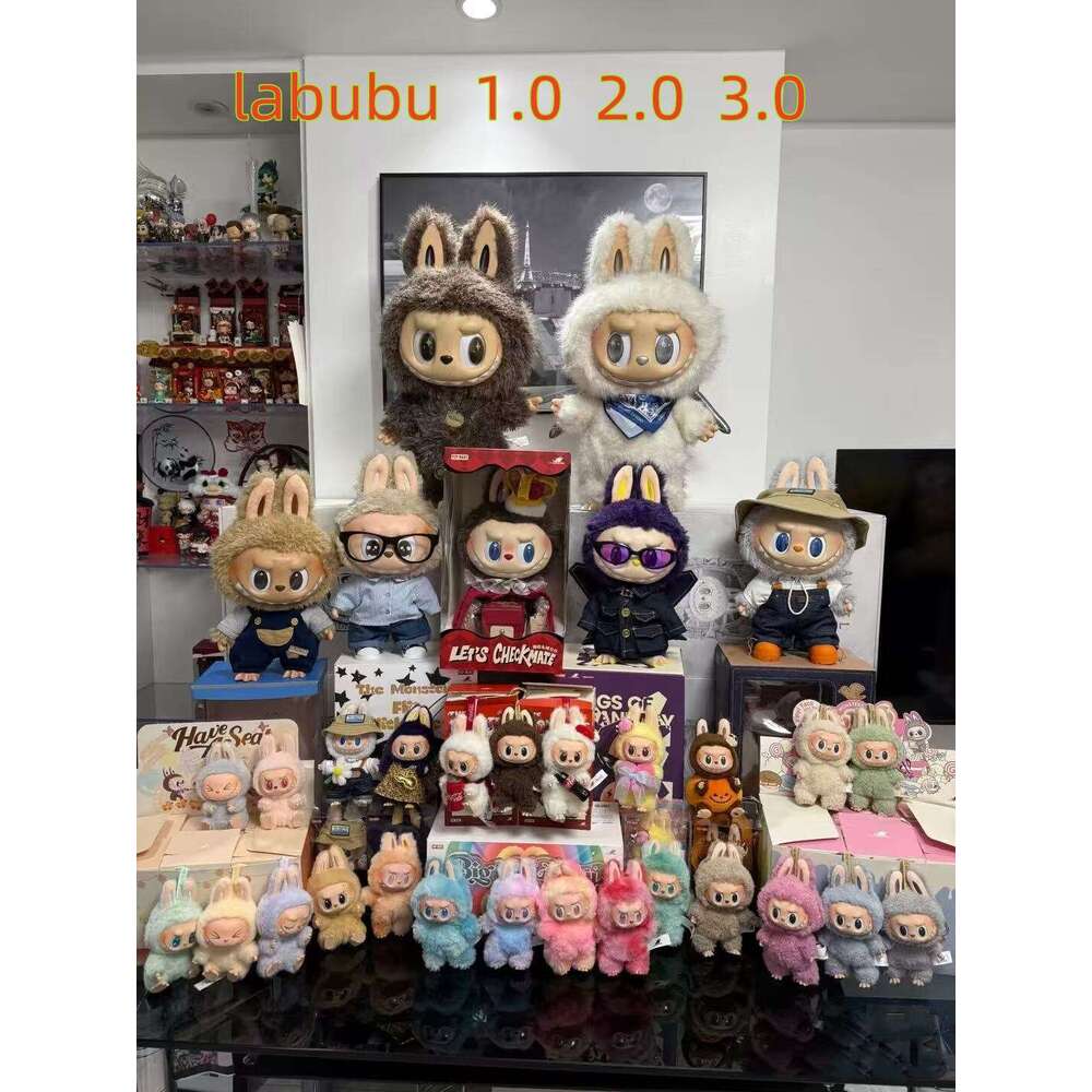 labubu V3 V2 V1 Monsters Big Into Energy SeriesBlind Box Kawaii Figure Face doll clothes Doll Keychain Decor Gift blind bag with box