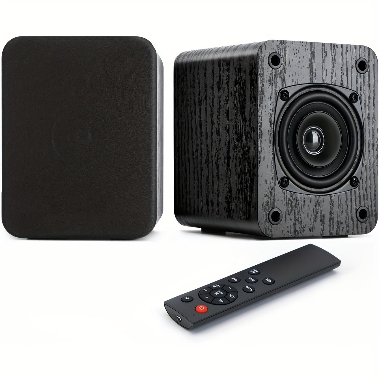 TEMU Saiyin Bluetooth Bookshelf Speakers, 30w X 2 Powered Tv Speakers With 3.5 Inch Woofer, Turntable Speakers With Optical-aux-rca Input For Pc And