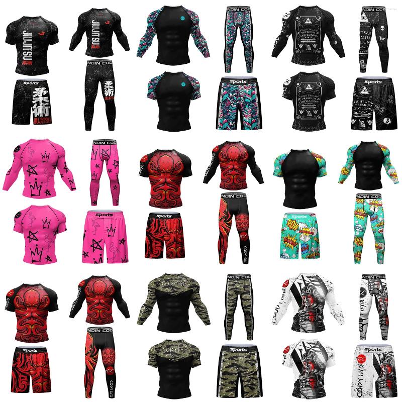 Men&#039;s Tracksuits Mens Designer Clothes Kimono Jiujitsu Man Brazil Blouse Muay Thai Shorts Cody Set Rash Guard MMA Suit Bjj Compression Wear