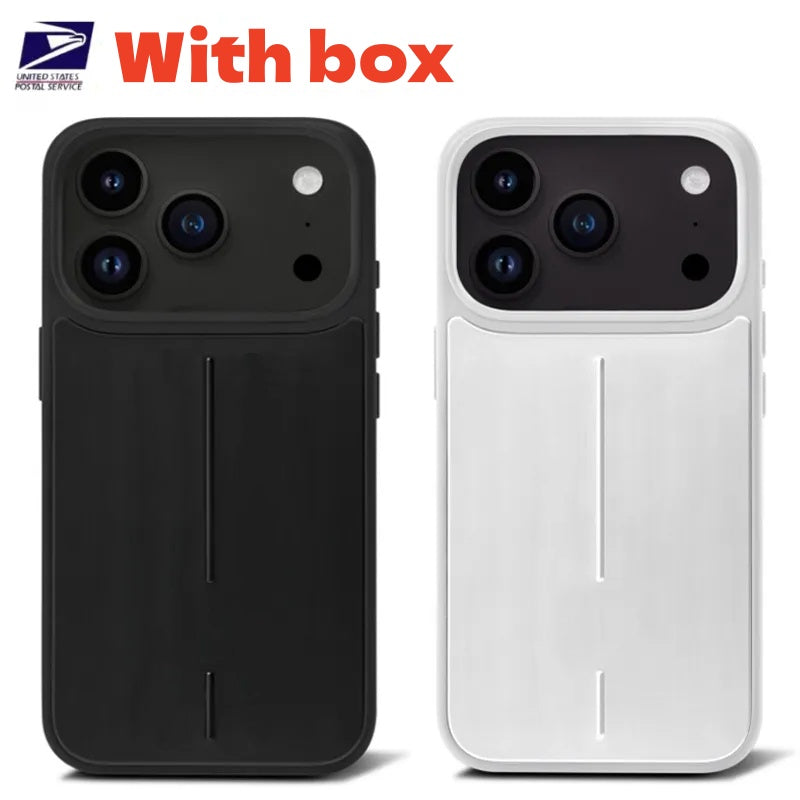 RIM Phone Case Suitcase Designer iPhone Case for Apple iPhone 17 Pro Max 16 15 14 13 Polycarbonate Aluminum Alloy MagSafe Weave Back Cover Coque Fun