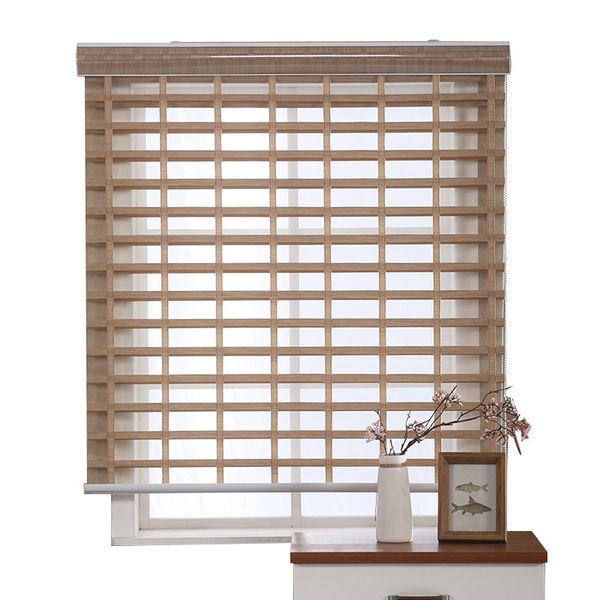 D227 Chinese Style Adjustable Motorized Curtain Panels with Darkening Feature for Study Room Decor