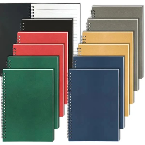 24-piece Pack, 120 Pages, 8.25x5.50 Inch Spiral Diary With Velvet-paper Cover Notebook And Writing Pad, Suitable For School Home Offices LL