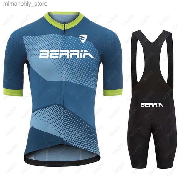 Cycling Jersey Sets BERRIA Bicycle Clothing 2024 Mens Summer Bicycle Jersey Set MTB Bicycle Mens Road Bicycle Shirt Set Bicycle bib shorts Q