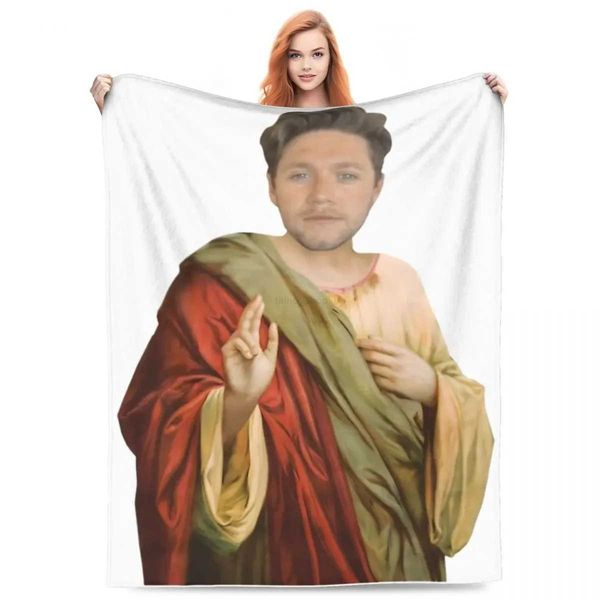 Holy Niall Horan Blankets Coral Fleece Plush Printed Breathable Super Soft Throw Blanket for Bedding Office QuiltXJ240813