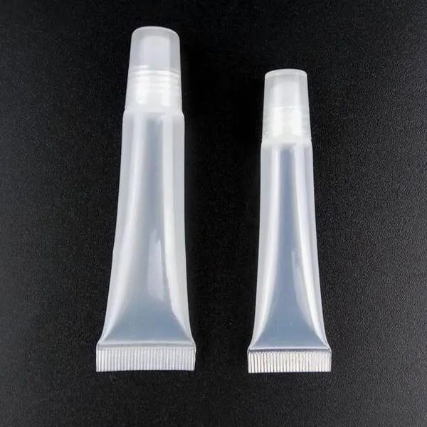 wholesale Empty Lip Gloss Containers 5ML 8ml 10ml 15ML Squeeze Clear Plastic Refillable Lipgloss Tubes Makeup Empty Lip Gloss Tubes ZZ