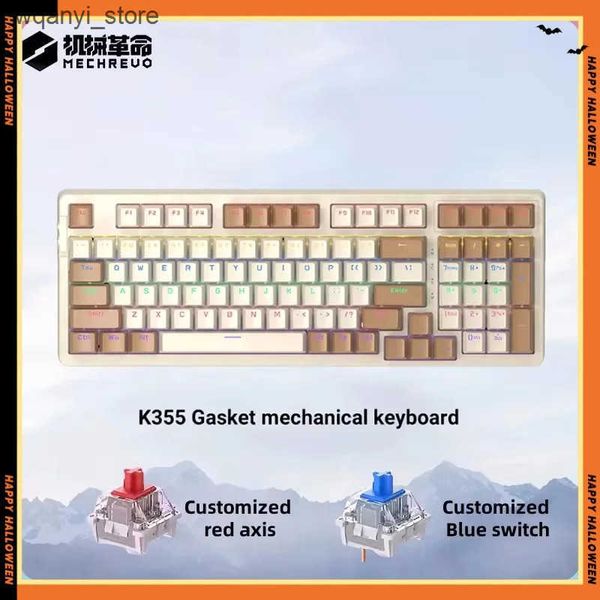 Keyboards Mechrevo K355 wired office keyboard with silent filling 98 key wired pad dual Abs keyboard cover office keyboard gaming keyboard L