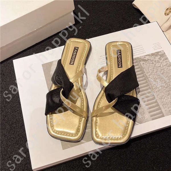 High End French Style New Niche Matching Skirt Sandals Small Fragrant Style Slippers For Women To Wear In Spring 994