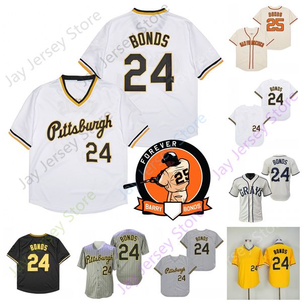 Baseball Barry Bonds Jersey Vintage Yellow White Cream Black Pinstripe Pullover Person Patch Size M-3XL Embroidery