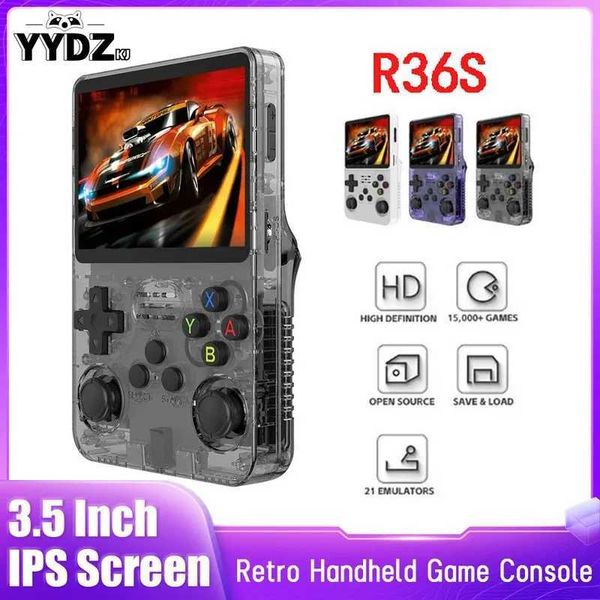 Game machine Open Source R36S Retro Handheld Video Game Console Linux System 3.5 Inch IPS Sn Portable Pocket Video Player 64GB Games Z241102