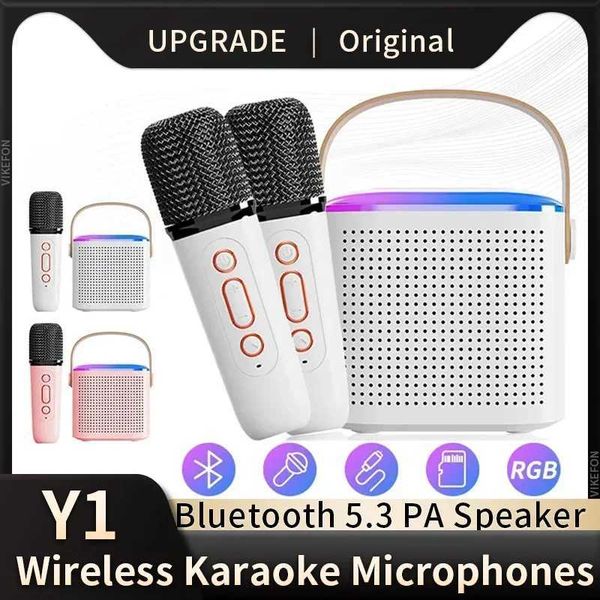 Y1 Wireless Dual Microphones Karaoke hine KTV DSP System 5.3 PA Speaker HIFI Stereo Surround RGB Colorf LED Light Z241029